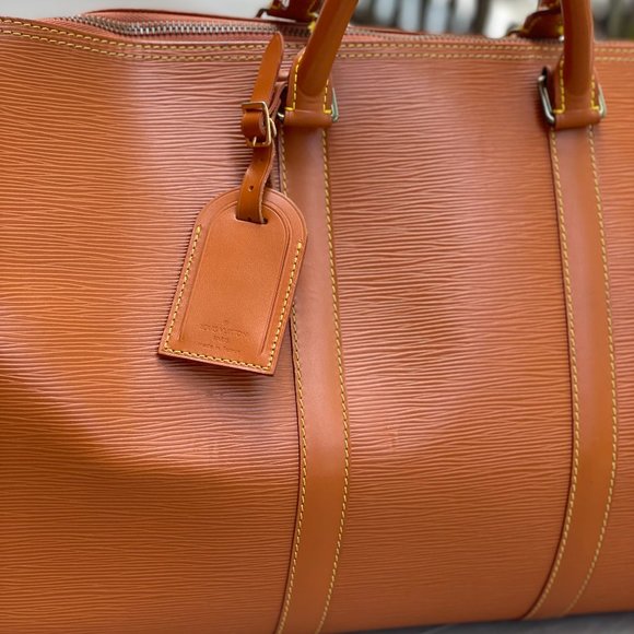 Louis Vuitton LV Boston Bag Keepall 50 Light Brown Epi - Picture 4 of 16